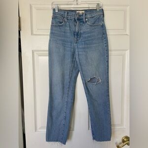 Madewell The Perfect Vintage Crop Distressed Raw Hem Jean Women's Size 26